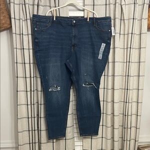 Women’s Rockstar Super Skinny Blue Distressed Jeans